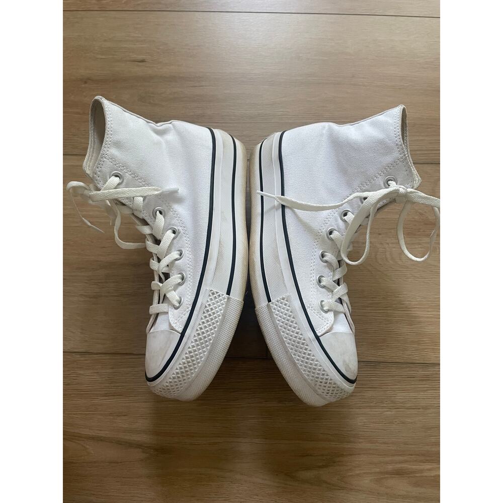 Converse High Top Platform White Women 7.5 #0272 - Picture 4 of 10